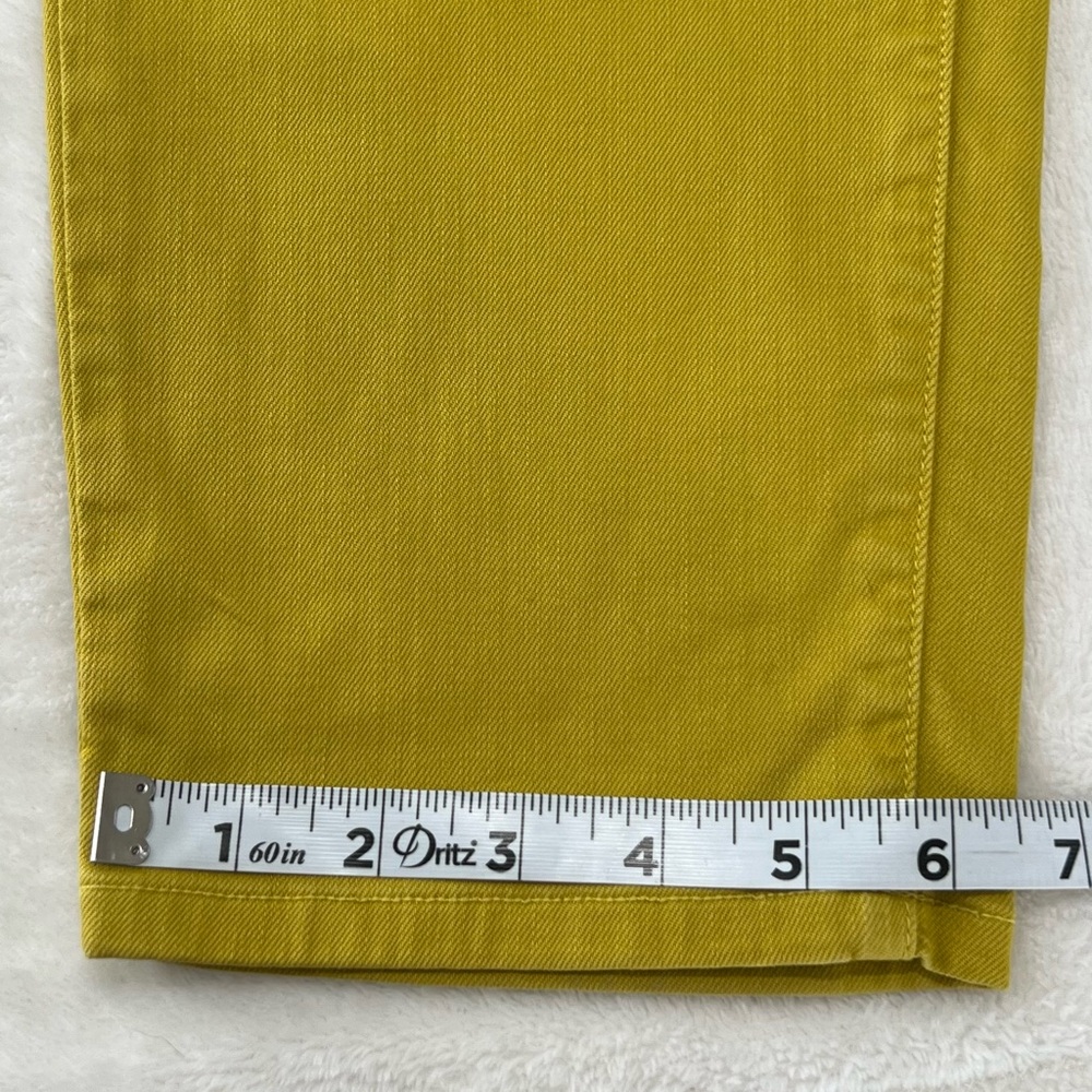 Eileen Fisher Jeans Slim Fit Organic Cotton Mustard Yellow Denim 14 - Picture 15 of 16